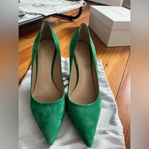 M. Gemi Green Suede Esatto 38.5 90mm